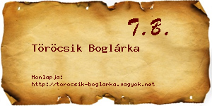 Töröcsik Boglárka névjegykártya