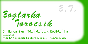 boglarka torocsik business card